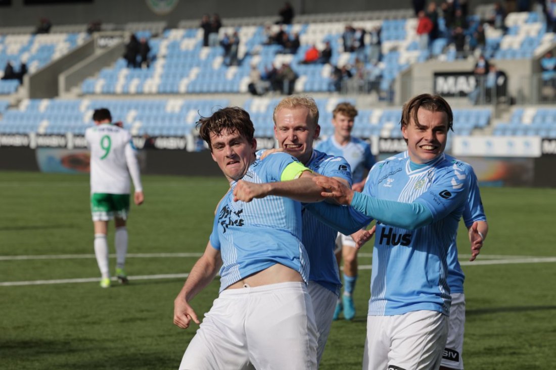Gullbrandur Øregaard banket inn 1-0, men måtte se Træff utligne 4 minutter på overtid. (Foto: Sandnesposten)