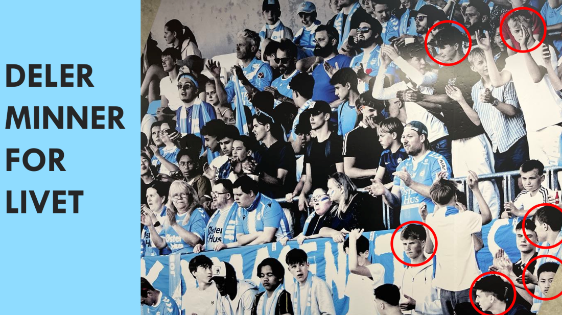 Sandnes Ulf i blodet. Flere av dagens spillere i aksjon på tribunen på tidligere seriekamper for A-laget.