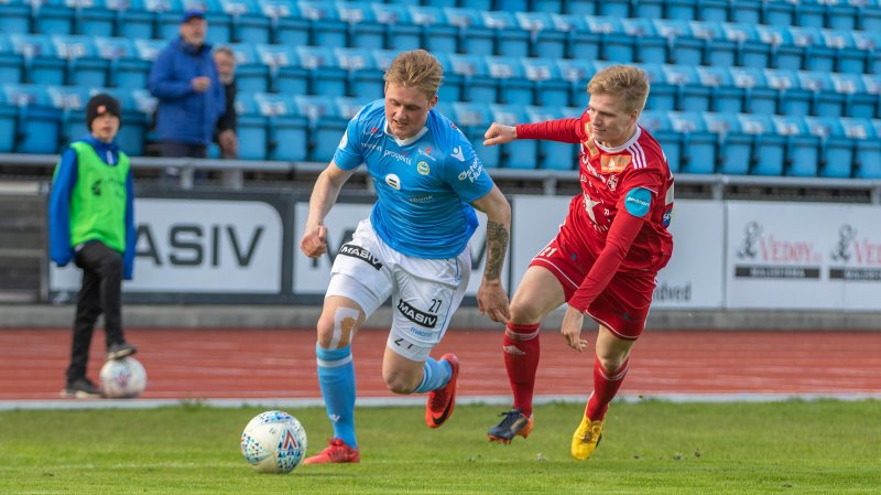 Vegard Aasen endte med 28 obligatoriske kamper for de lyseblå. Foto: Rune Eikeland.