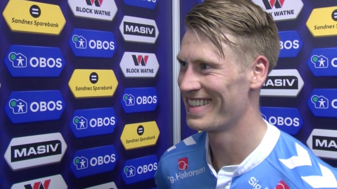 Kent Håvard Eriksen ble ofte intervjuet etter sine mange mål for klubben. Foto: En annen Sandnes Ulf legende; Morten Wiik Larsen-Rodvelt